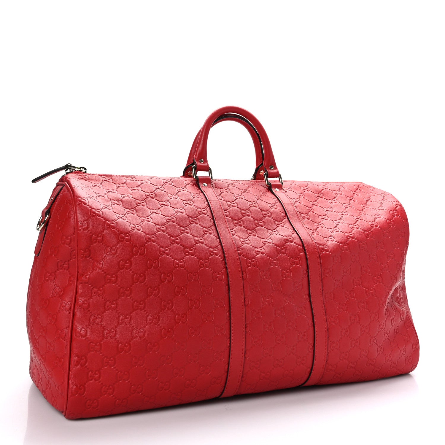 Gucci Guccissima Large Carry On Duffle Red 3 of 11
