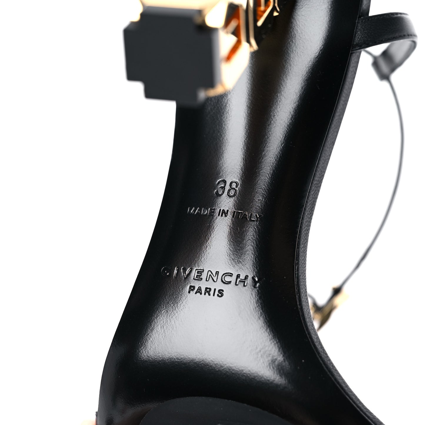 Smooth Nappa G Cube 85mm Sandals 38 Black