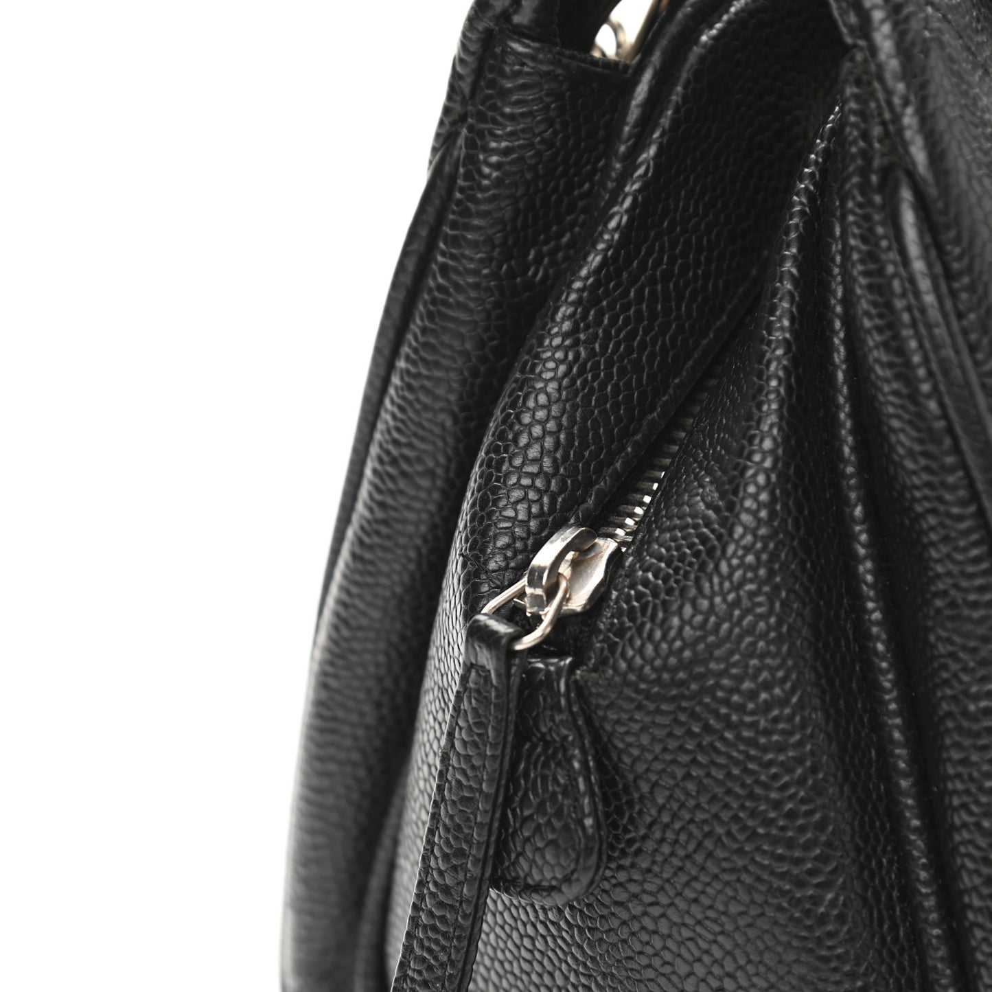 Caviar Quilted Tote Black