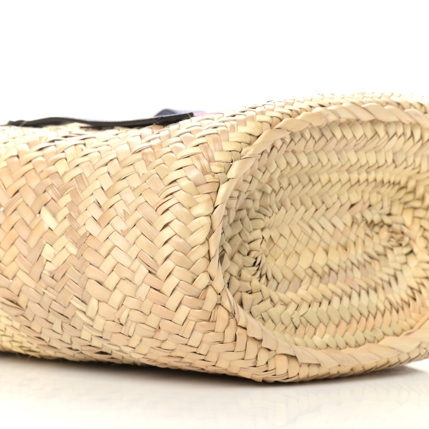 Raffia Basket Tote Bag Cream Multi