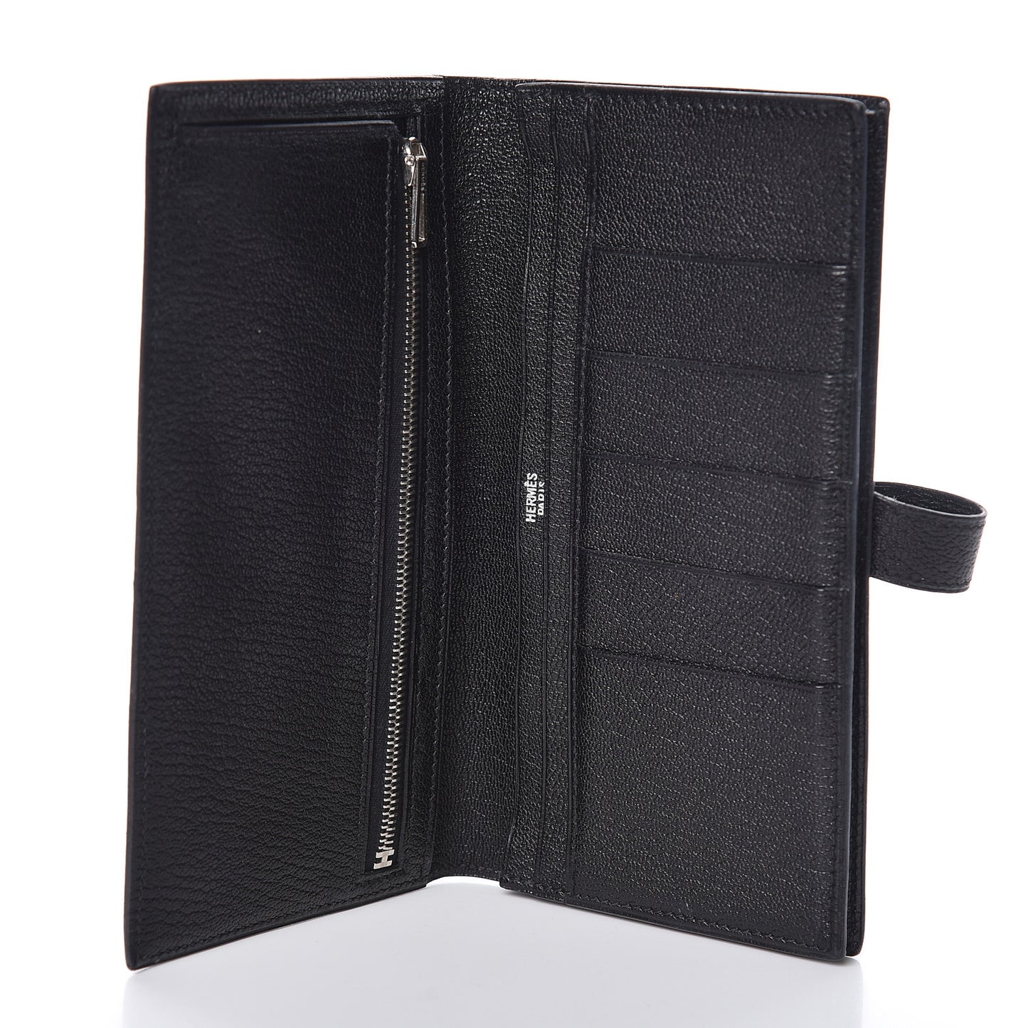 Chevre Mysore Bearn Gusset Wallet Black