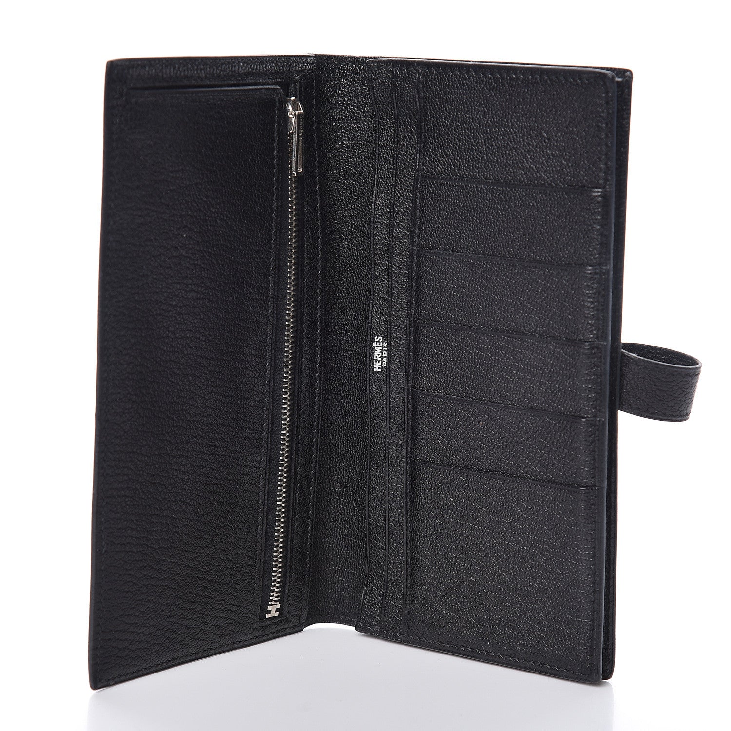 Hermes Chevre Mysore Bearn Gusset Wallet Black 5 of 8