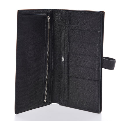 Hermes Chevre Mysore Bearn Gusset Wallet Black 5 of 8