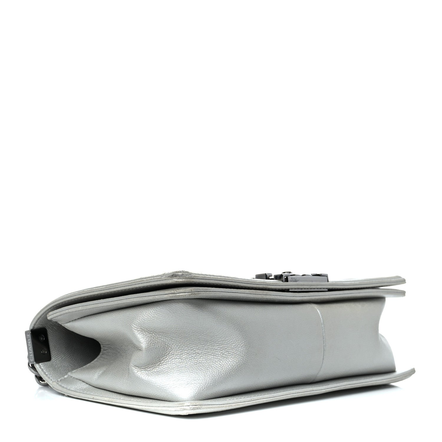 Chanel Metallic Caviar Quilted Medium Boy Flap Silver 4 of 11