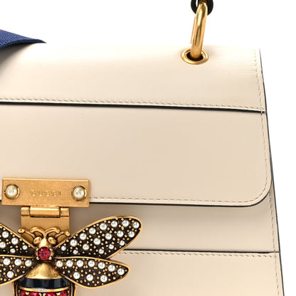 Gucci Calfskin Sylvie Web Small Queen Margaret Top Handle Bag White 9 of 15