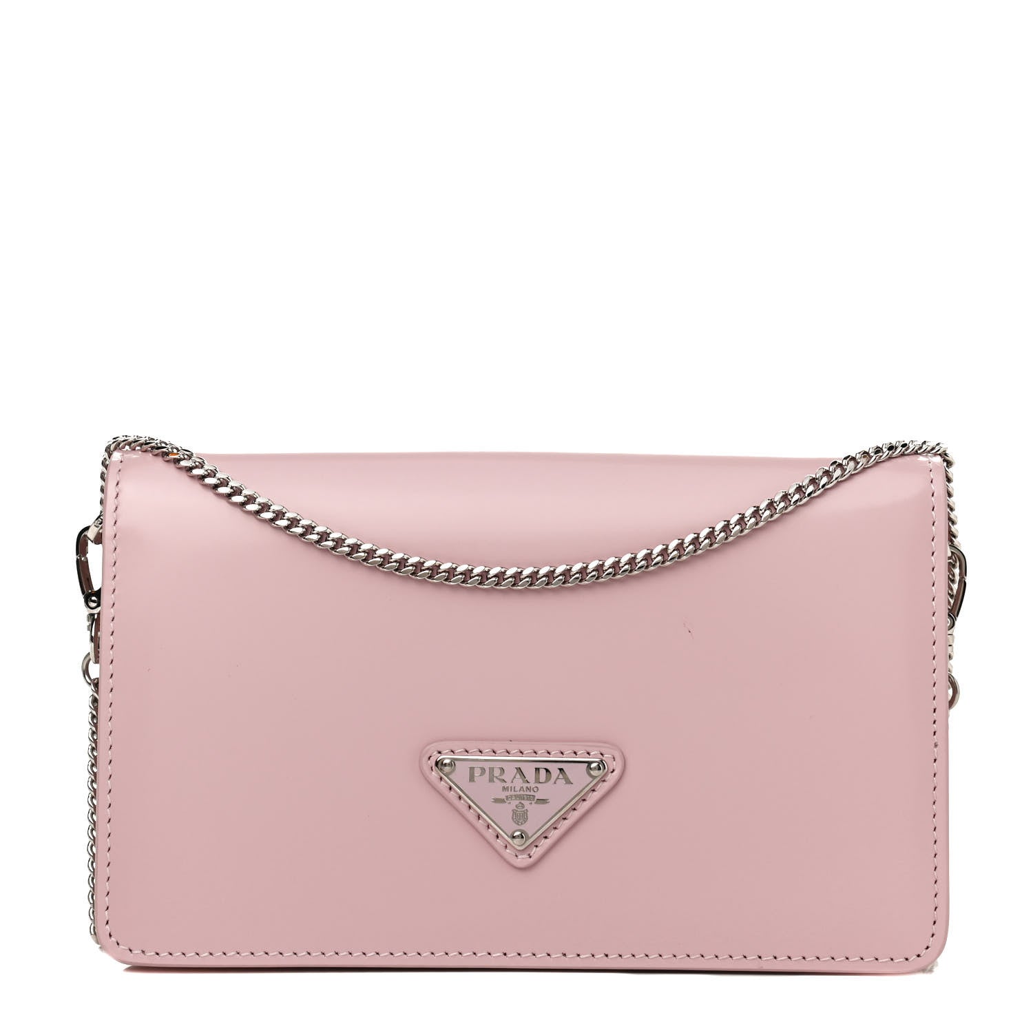 Prada Spazzolato Flap Slide Chain Shoulder Bag Alabastro 1 of 10