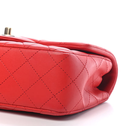Chanel Lambskin Quilted Mini Rectangular Flap Red 8 of 8