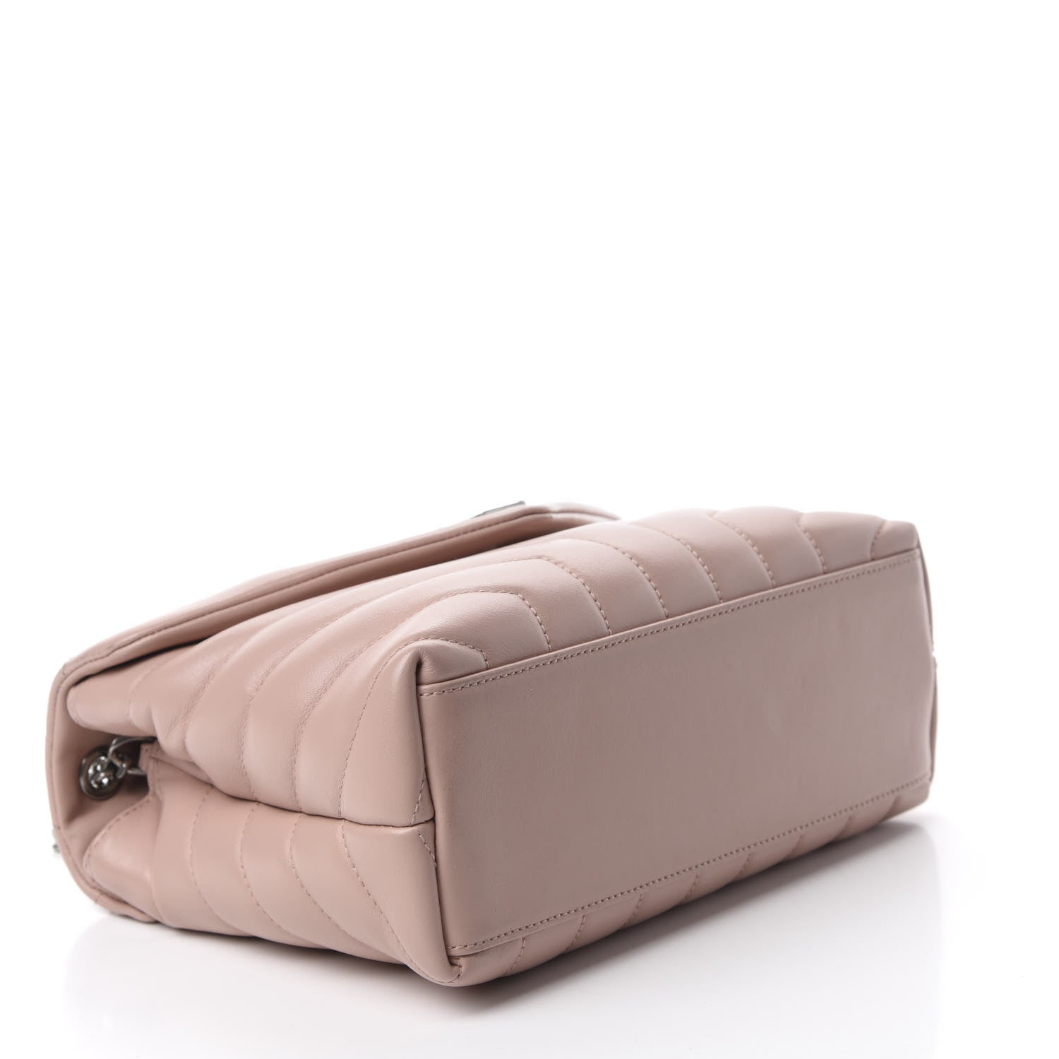 Saint Laurent Calfskin Y Quilted Monogram Small Loulou Chain Satchel Rose Antic 4 of 11