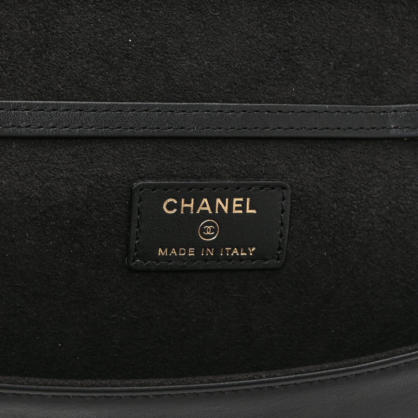 Caviar Quilted Chain Glasses Case Black