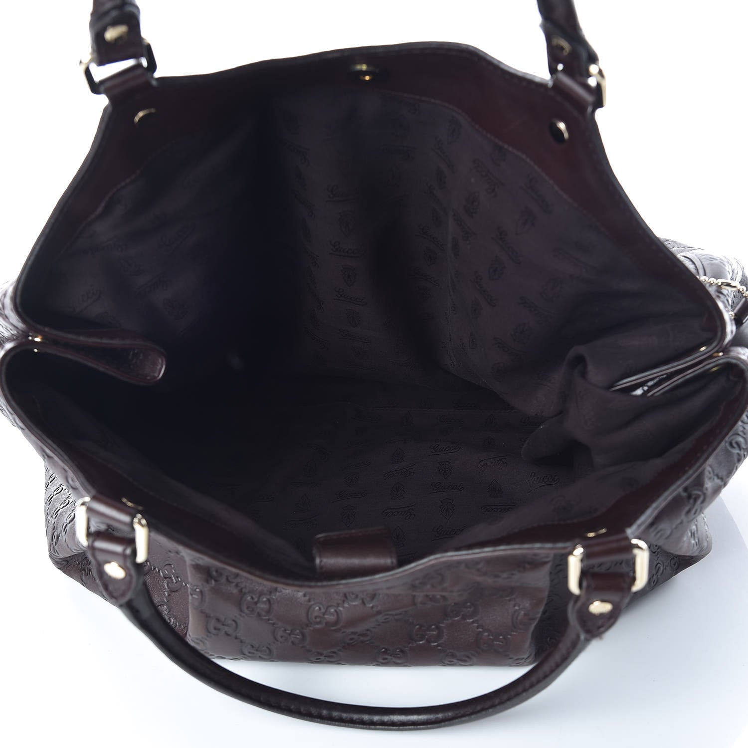 Gucci Guccissima Signature Large Sukey Tote Chocolate 5 of 11