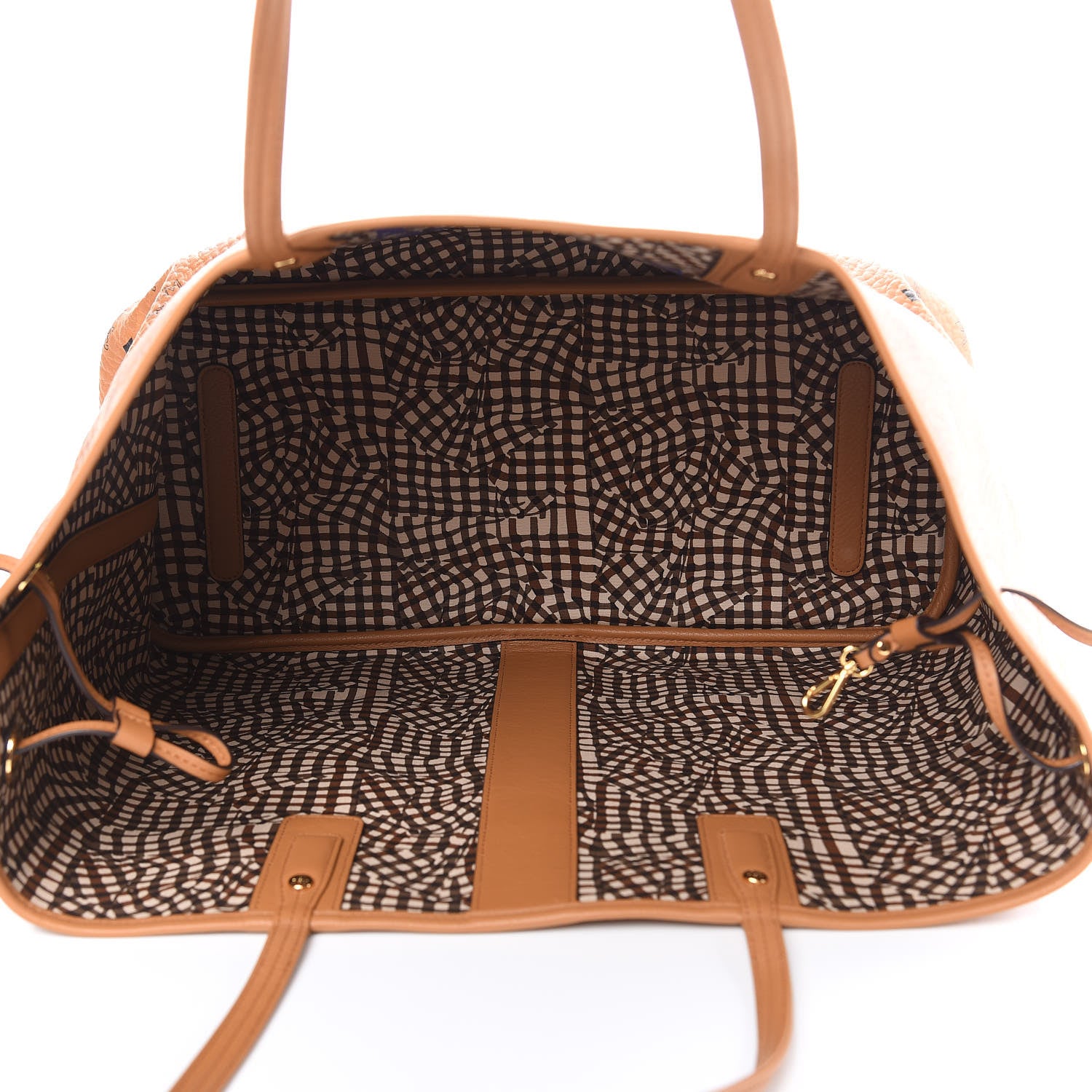 MCM Visetos Large Liz Reversible Shopper Tote Cognac 5 of 8