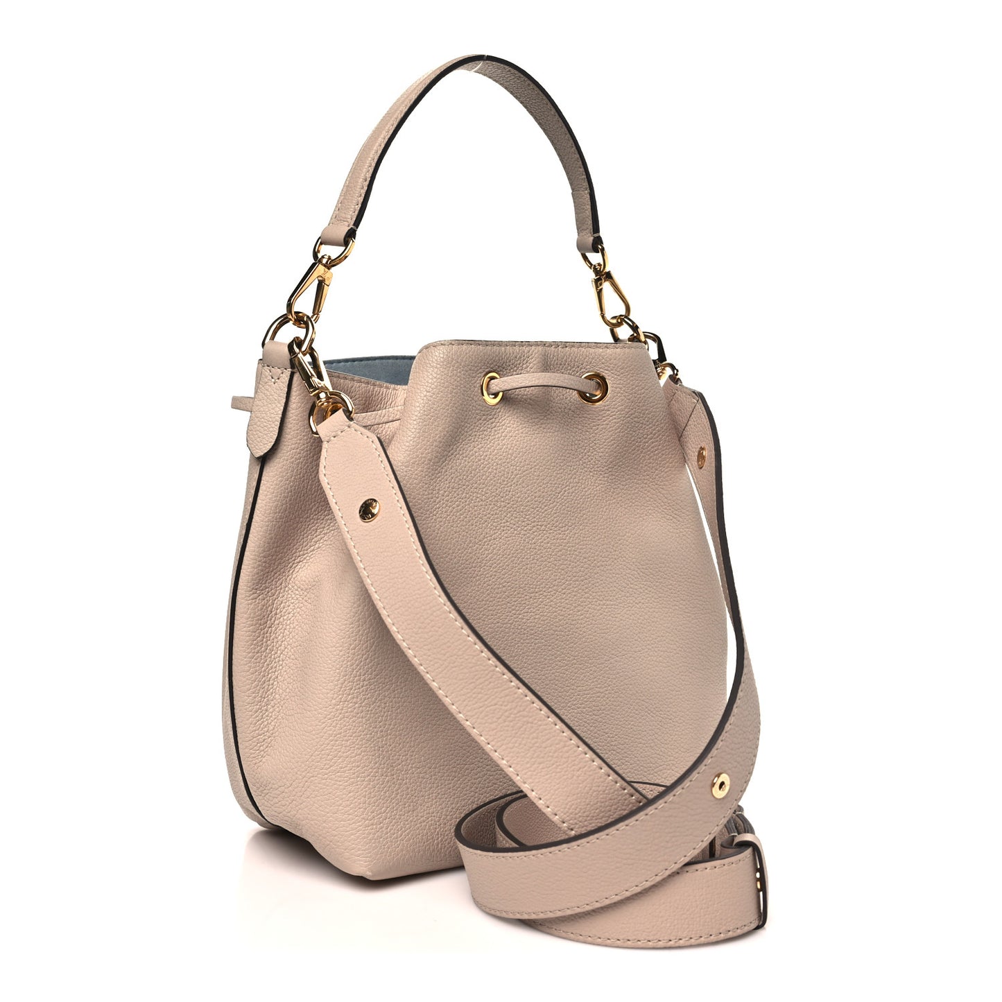 Calfskin Lockme Bucket MM Greige