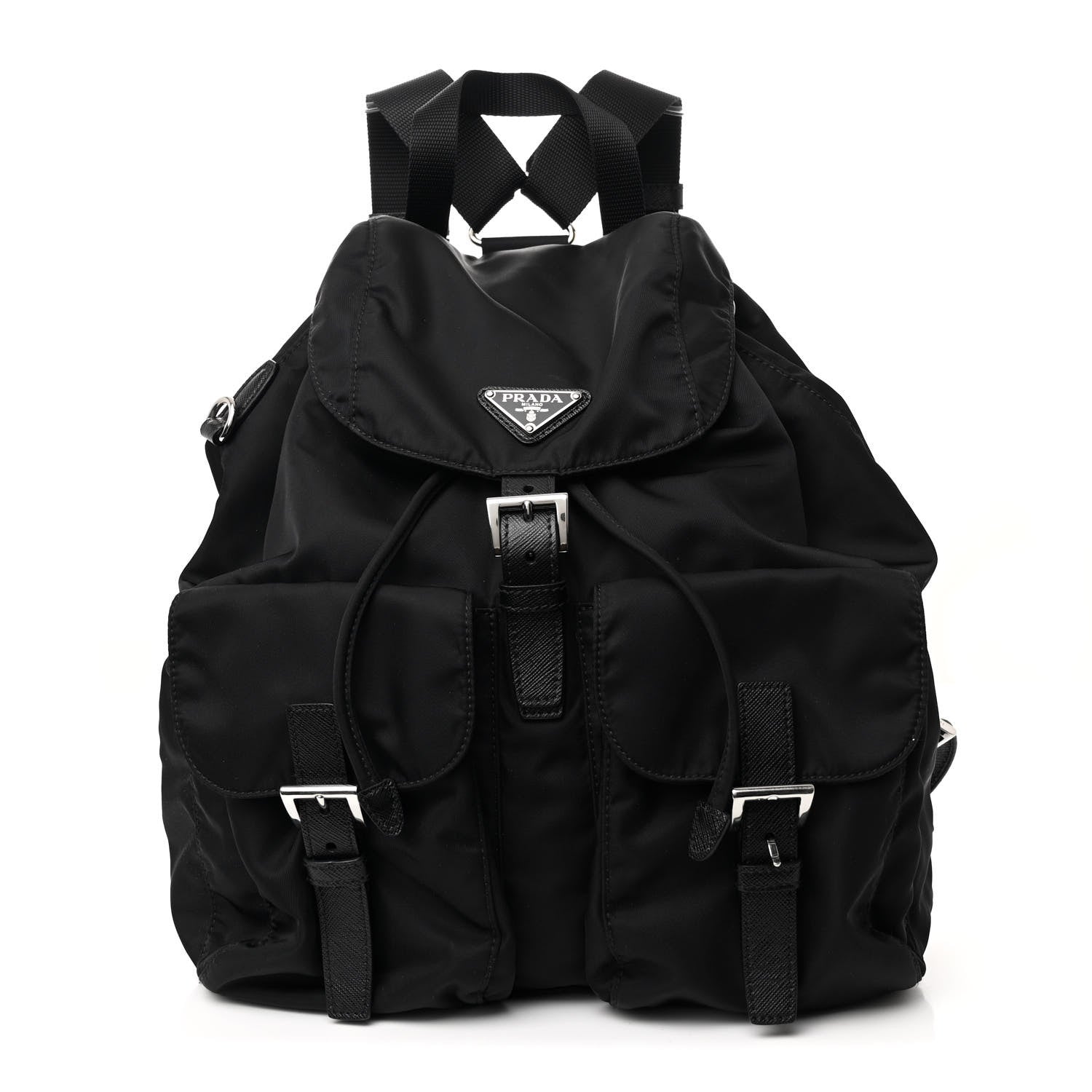Prada Re-Nylon Saffiano Medium Backpack Black 1 of 13