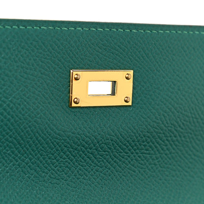 Hermes Epsom Kelly Longue Wallet Malachite 11 of 12