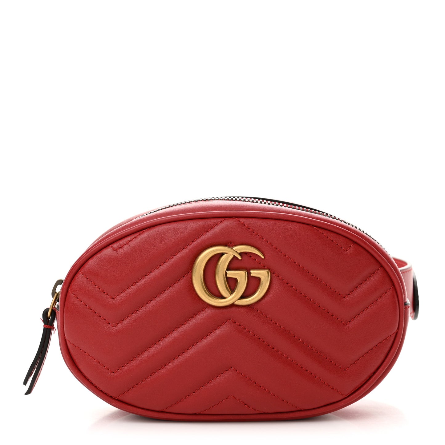 Calfskin Matelasse GG Marmont Belt Bag 75 30 Hibiscus Red