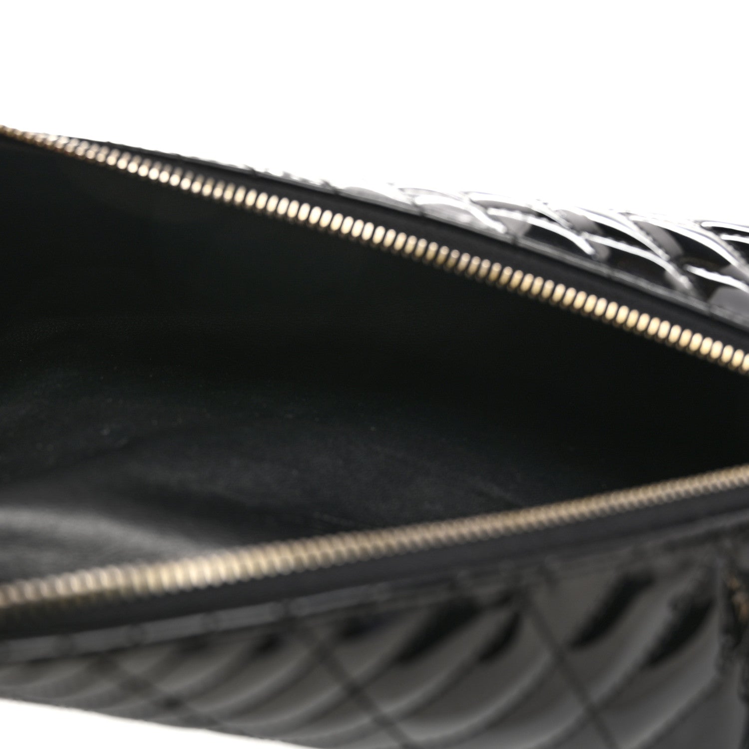 Chanel Patent Geometric Quilted Kaleidoscope Clutch Black 5 of 7