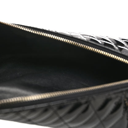 Chanel Patent Geometric Quilted Kaleidoscope Clutch Black 5 of 7