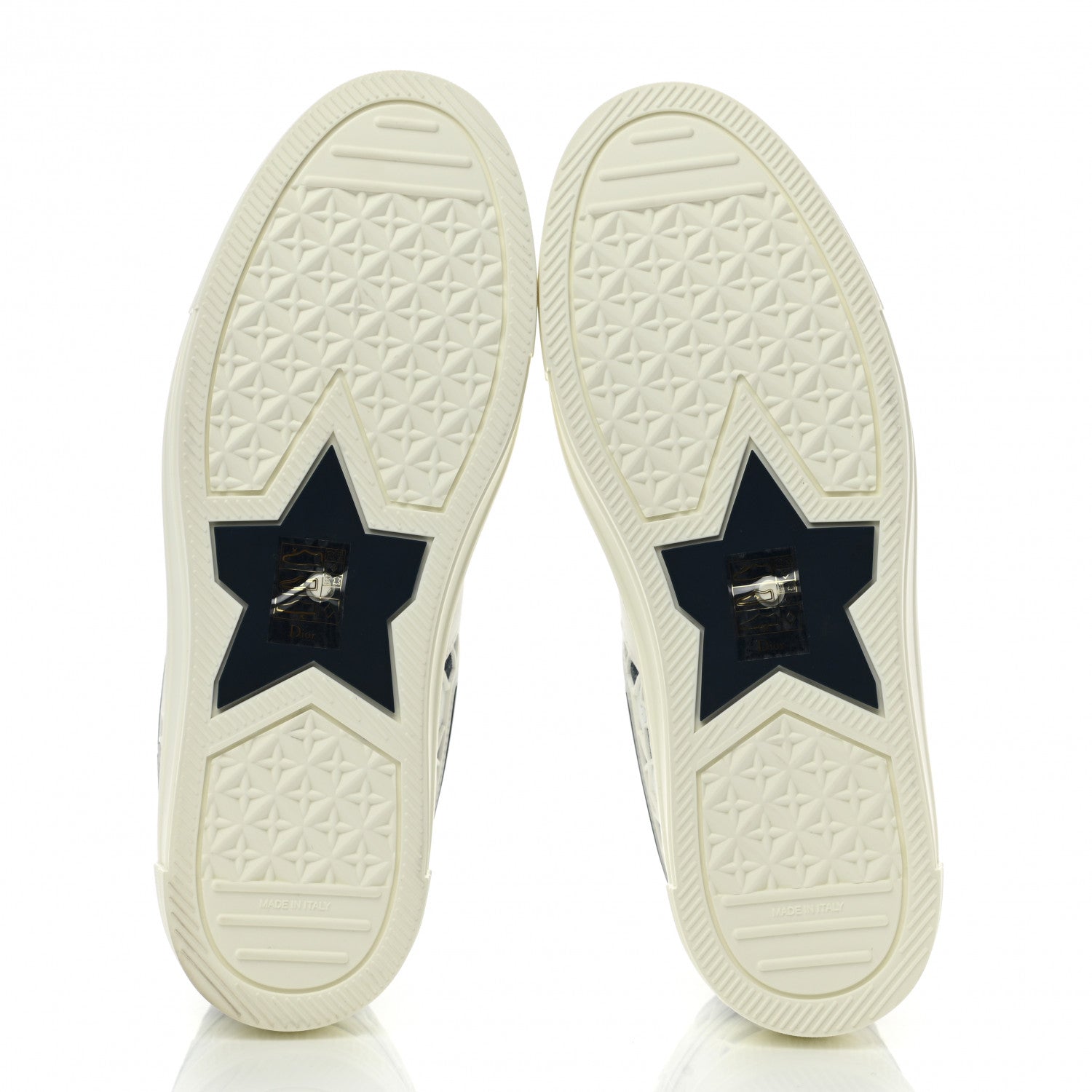 Christian Dior Canvas Embroidered Womens Walk'n' Dior Star High Top Sneakers 39 White Navy 5 of 9