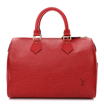 Louis Vuitton Epi Speedy 25 Castillan Red 1 of 12