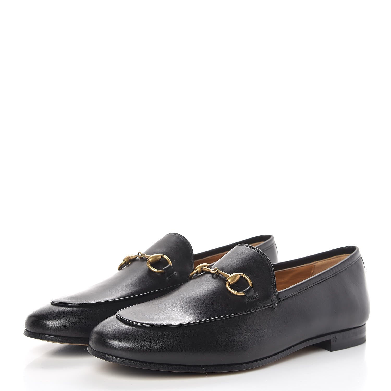 Gucci Calfskin Womens Jordaan Loafers 37 Black 3 of 9