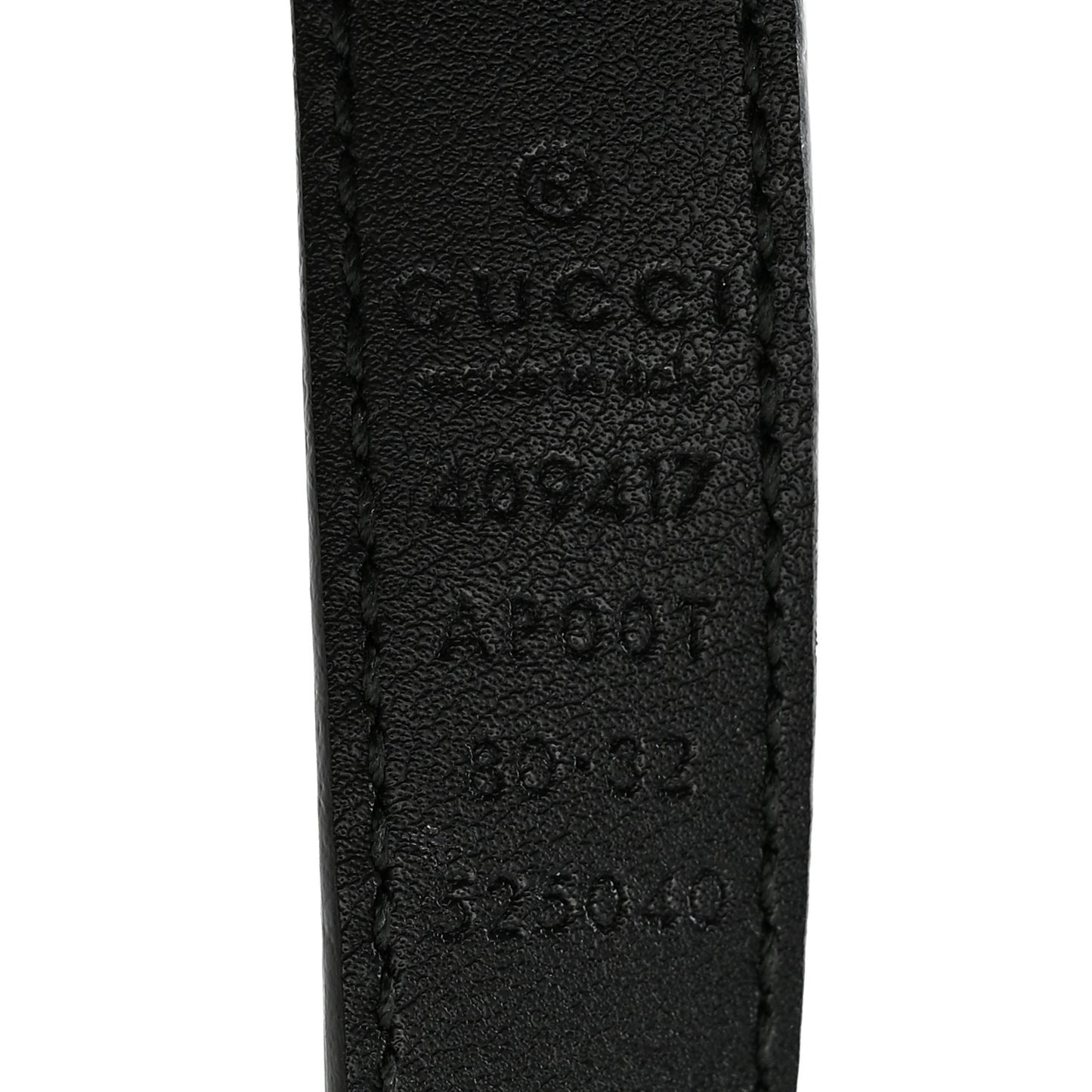 Calfskin Double G 20mm Belt 80 32 Black