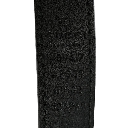 Gucci Calfskin Double G 20mm Belt 80 32 Black 3 of 5