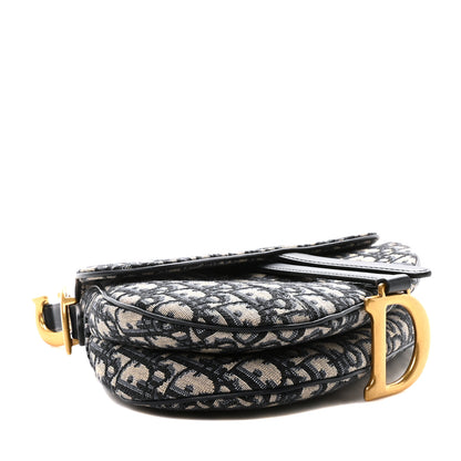 Christian Dior Oblique Saddle Bag Blue 4 of 10