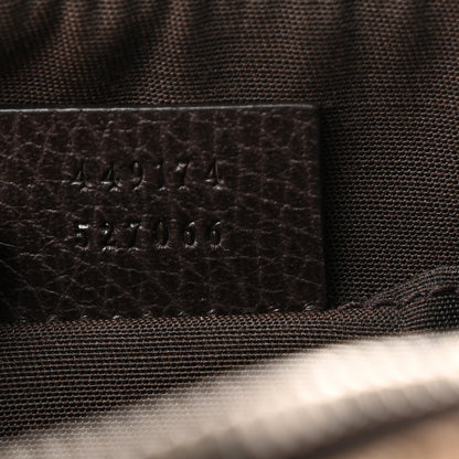 Gucci Monogram Dollar Calfskin Belt Bag Beige Ebony Testa di Moro Marrone Scuro 7 of 10