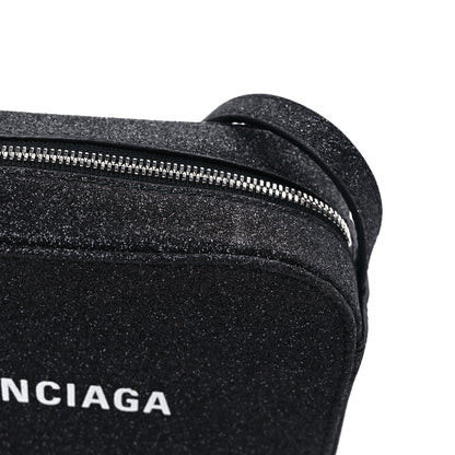 Balenciaga Metallic Calfskin Logo XS Everyday Camera Bag Black 7 of 7