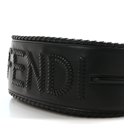 Fendi Vitello Grace Matte Whipstitch Small Fendigraphy Hobo Bag Black 10 of 10