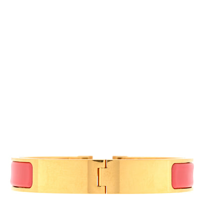 Hermes Enamel Narrow Clic Clac H Bracelet GM Rouge Corail 3 of 3