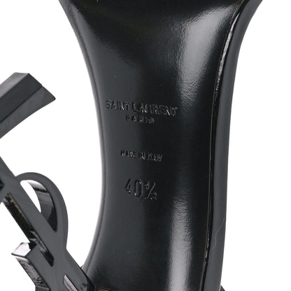 Saint Laurent Patent Calfskin Opyum 110 Sandals 40.5 Black 6 of 8