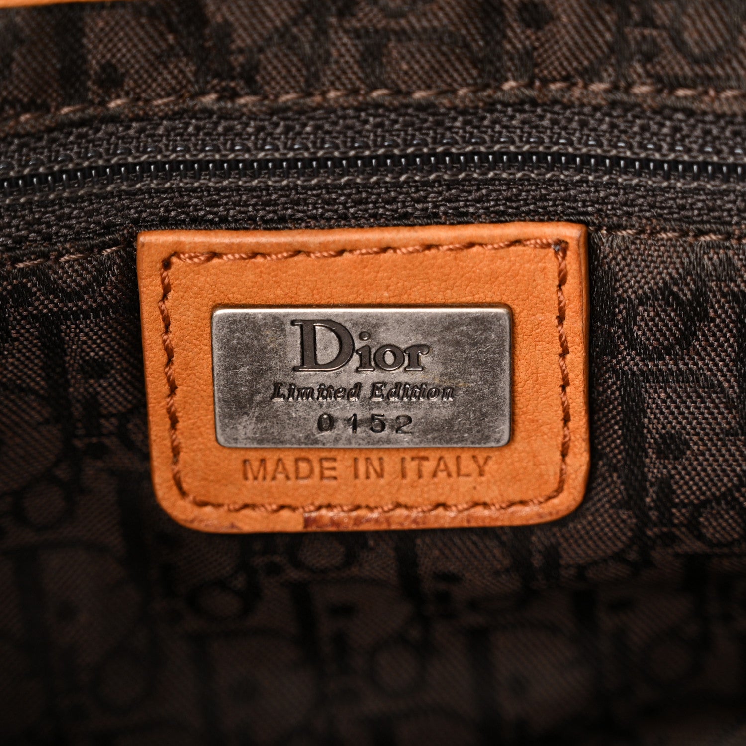 Christian Dior Suede Fur Studded Fringe Saddle Bag Brown 6 of 10