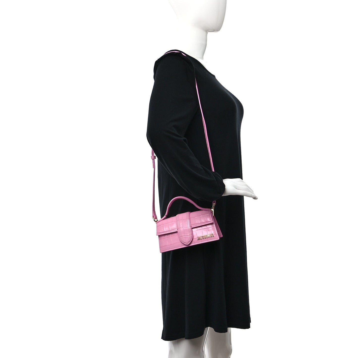 Calfskin Crocodile Embossed Le Bambino Pink