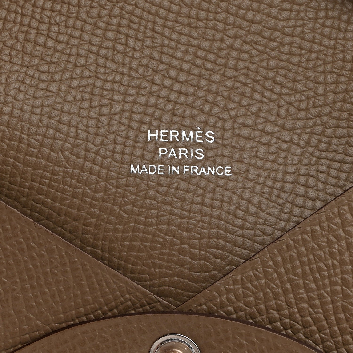 Hermes Epsom Calvi Card Case Etoupe 6 of 8