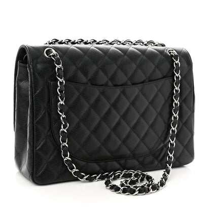 Chanel Caviar Quilted Maxi Double Flap Black 3 of 12