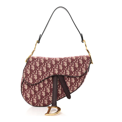 Christian Dior Oblique Saddle Bag Burgundy 1 of 10