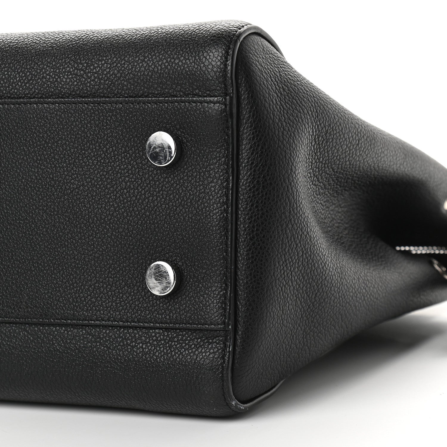 Saint Laurent Grained Calfskin Medium Cabas Rive Gauche Black 6 of 13