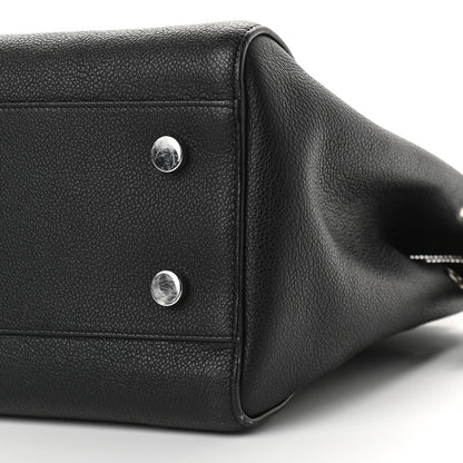 Saint Laurent Grained Calfskin Medium Cabas Rive Gauche Black 6 of 13