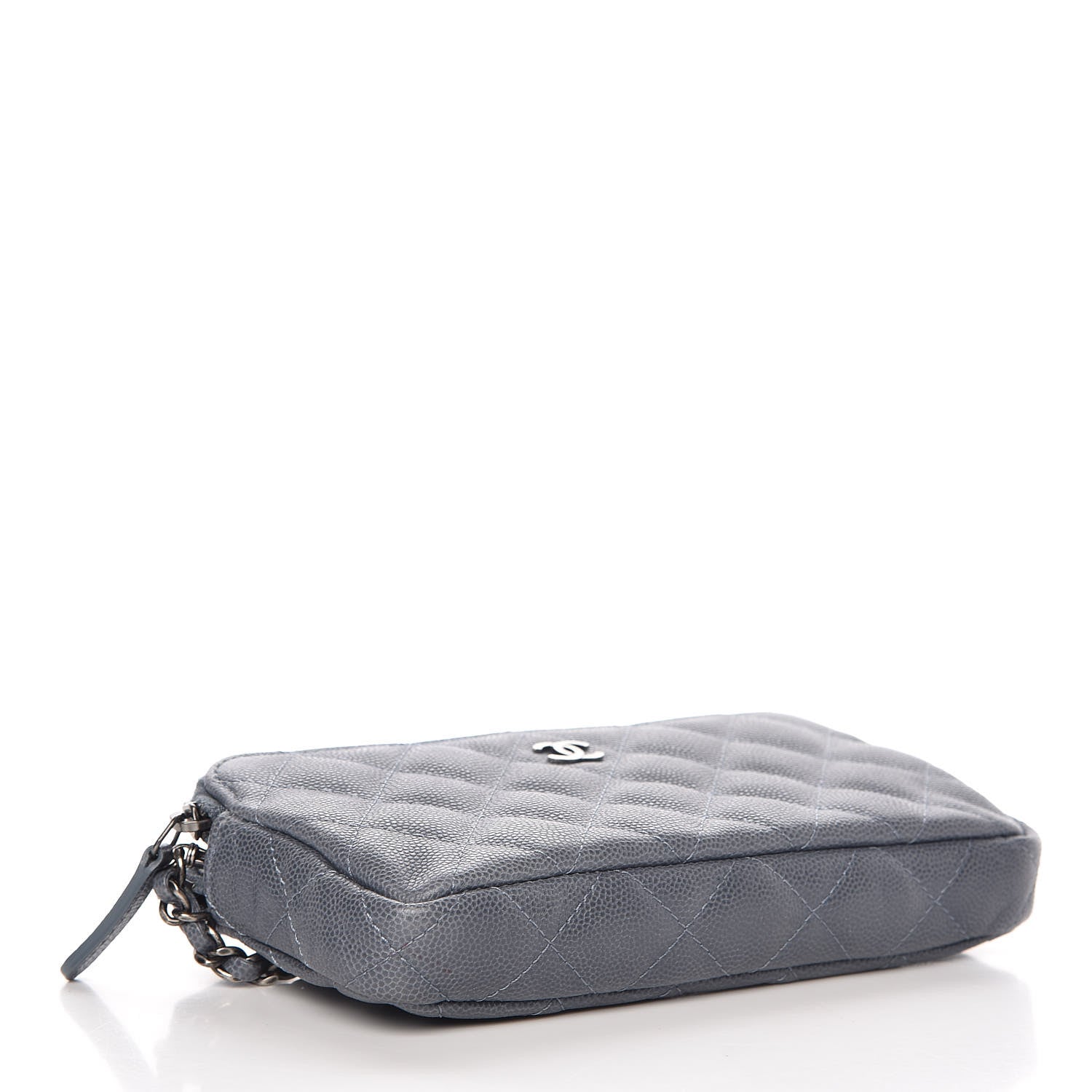 Chanel Caviar Quilted Small Clutch With Chain Grey 14 of 17