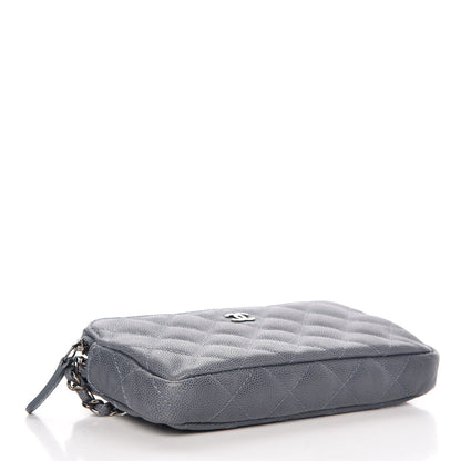 Chanel Caviar Quilted Small Clutch With Chain Grey 14 of 17