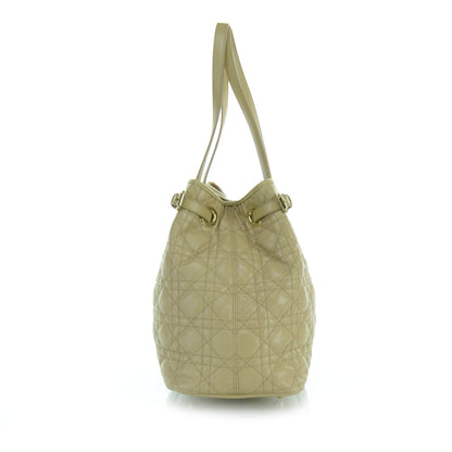Christian Dior Coated Canvas Cannage Medium Panarea Tote Beige 4 of 11