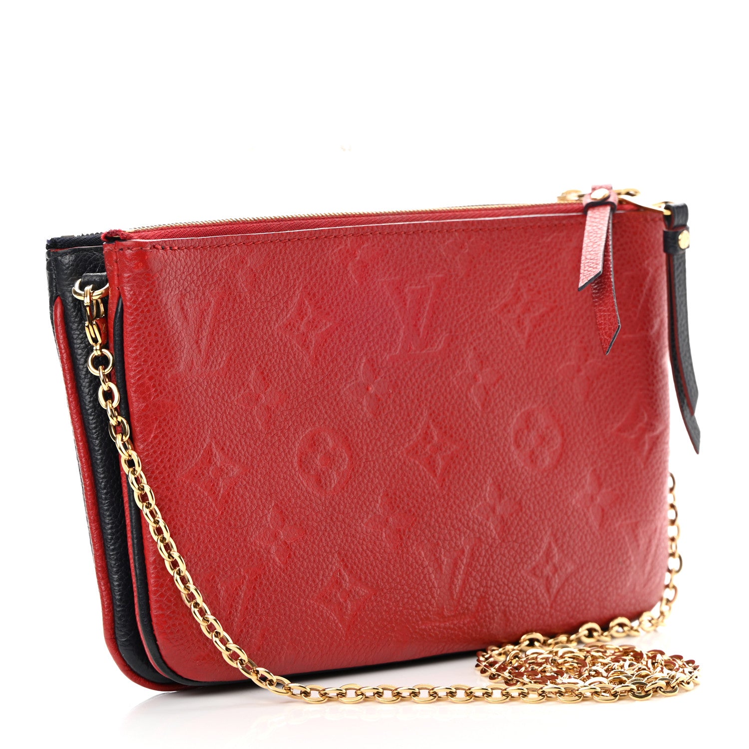 Louis Vuitton Empreinte Double Zip Pochette Marine Rouge 3 of 12
