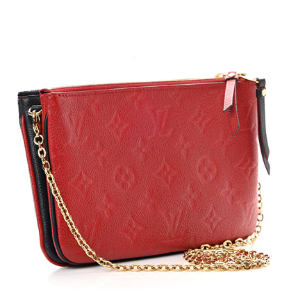 Louis Vuitton Empreinte Double Zip Pochette Marine Rouge 3 of 12