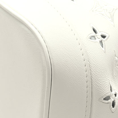 Louis Vuitton Calfskin Monogram Cutout Petit Noe White 7 of 10