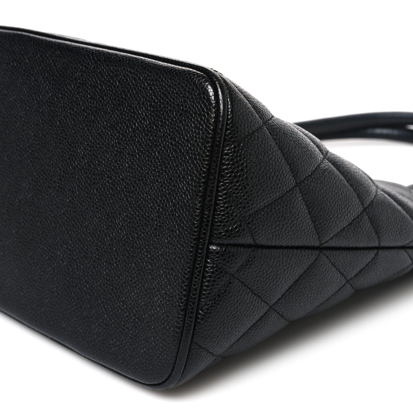 Caviar Quilted Medallion Tote Black