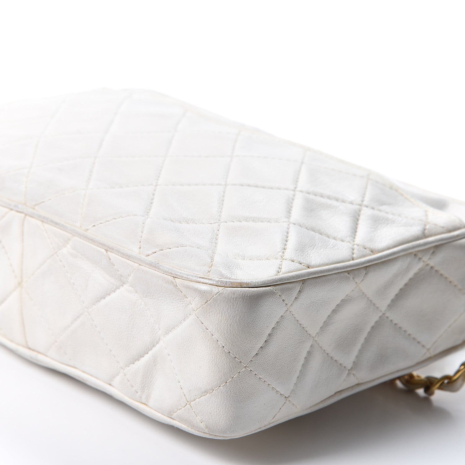 Chanel Lambskin Quilted Tassel Camera Case White 13 of 13