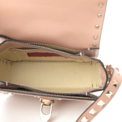 Valentino Garavani Vitello Small Rockstud Flap Saddle Bag Soft Noisette 5 of 9