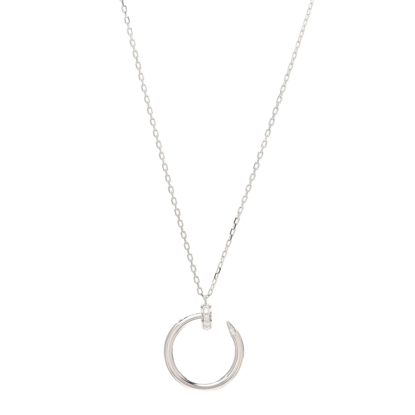 18K White Gold Diamond Juste Un Clou Necklace