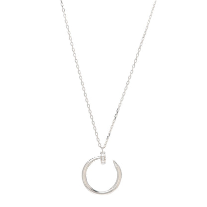 Cartier 18K White Gold Diamond Juste Un Clou Necklace 1 of 7